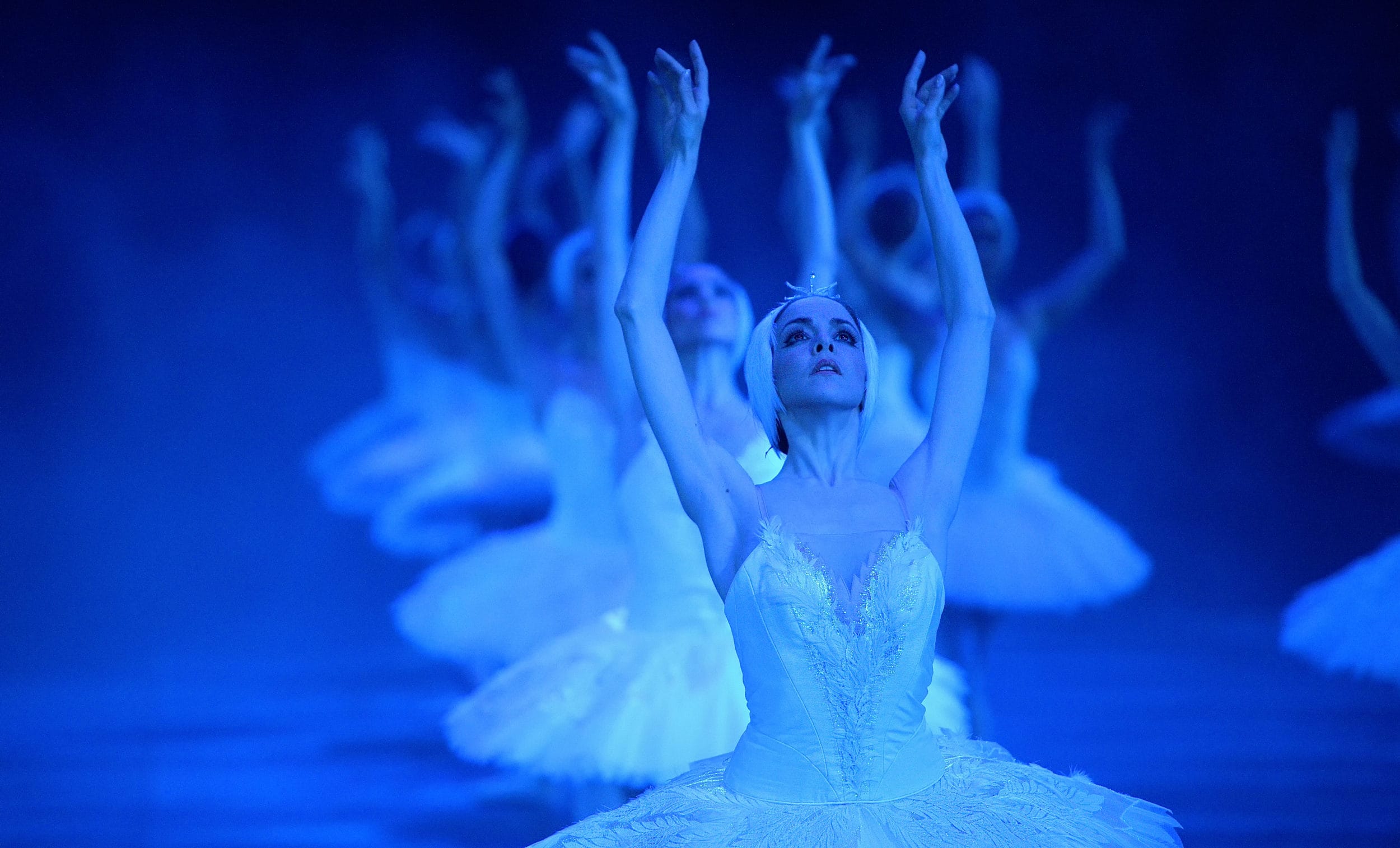 Jennie Harrington in Swan Lake in-the-round © Laurent Liotardo