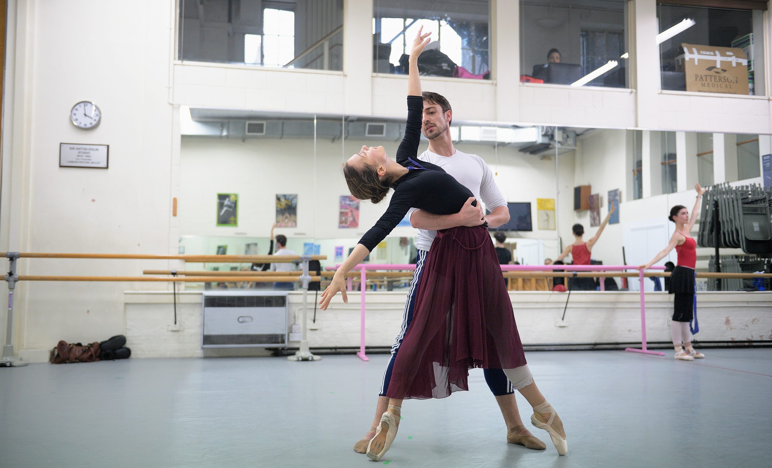 Katja Khaniukova and Fernando Bufala rehearsing Adagio Hammerklavier