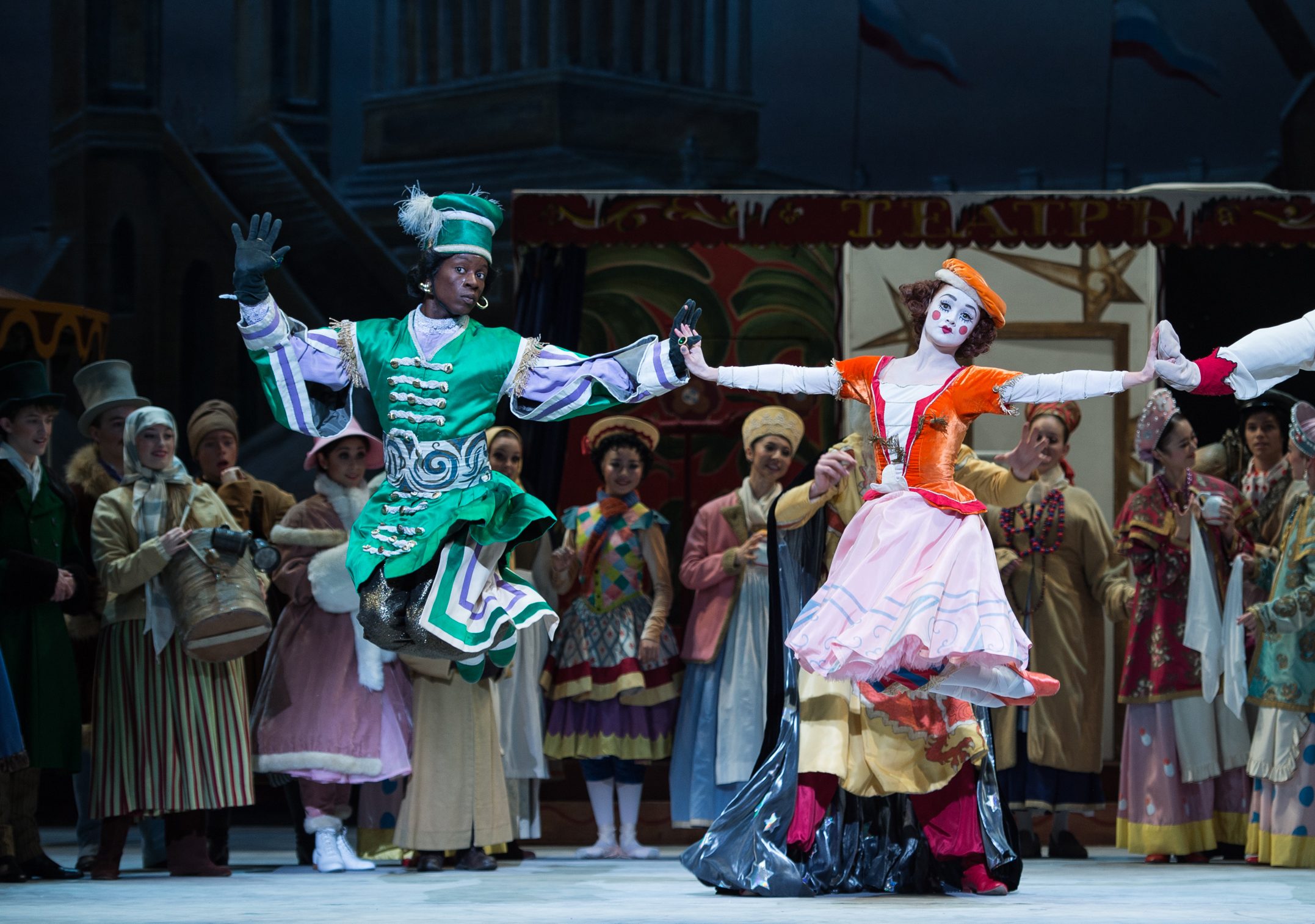 Shevelle Dynott and Nancy Osbaldeston in 'Petrushka'. Photo by Arnaud Stephenson