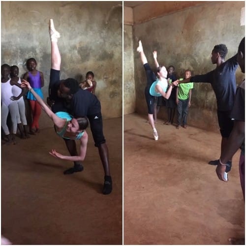 Pas de deux with Joel Kioko, 16, an orphan at the Academy and a dancer who is auditioning for vocational schools © Isabelle Brouwers