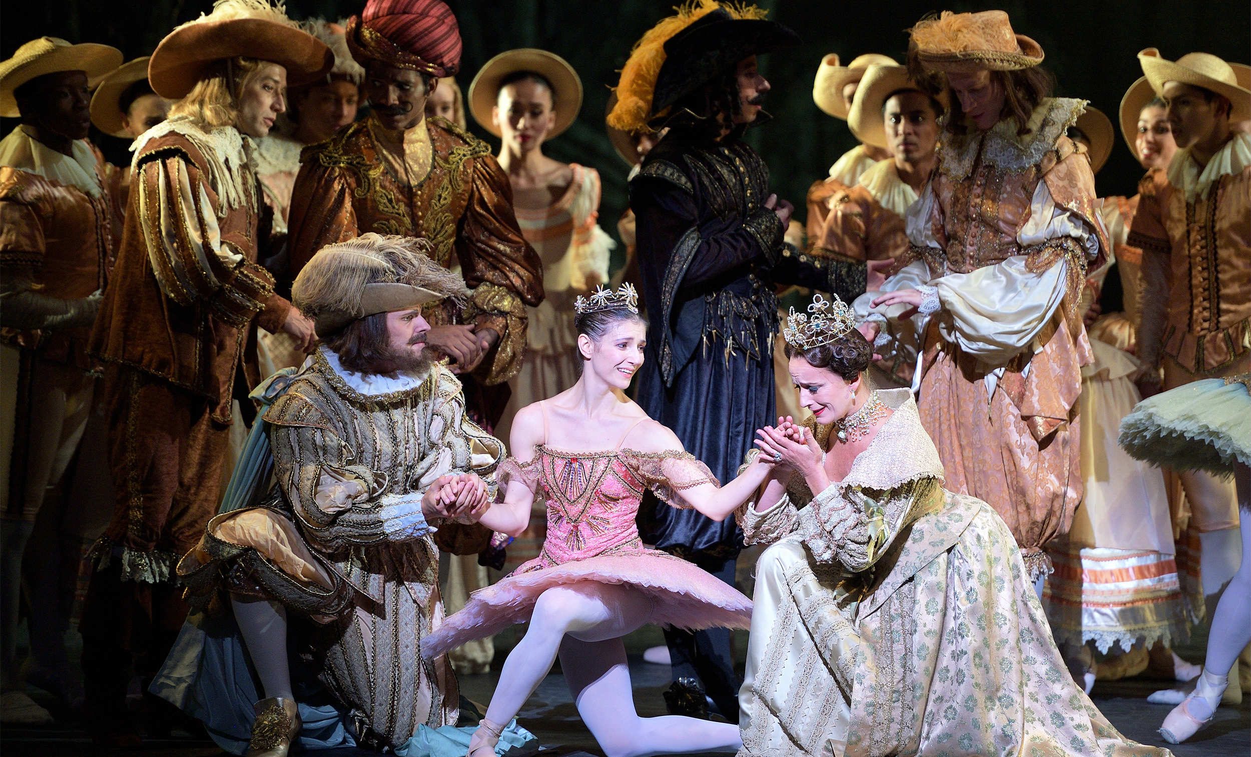 WEBSITE - Grant Rae, Alina Cojocaru and Jane Haworth in The Sleeping Beauty (c) Laurent Liotardo