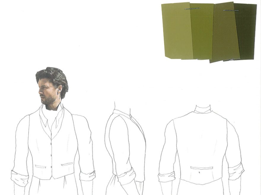 Costume sketch for the character of Torvald (c) Louie Whitemore