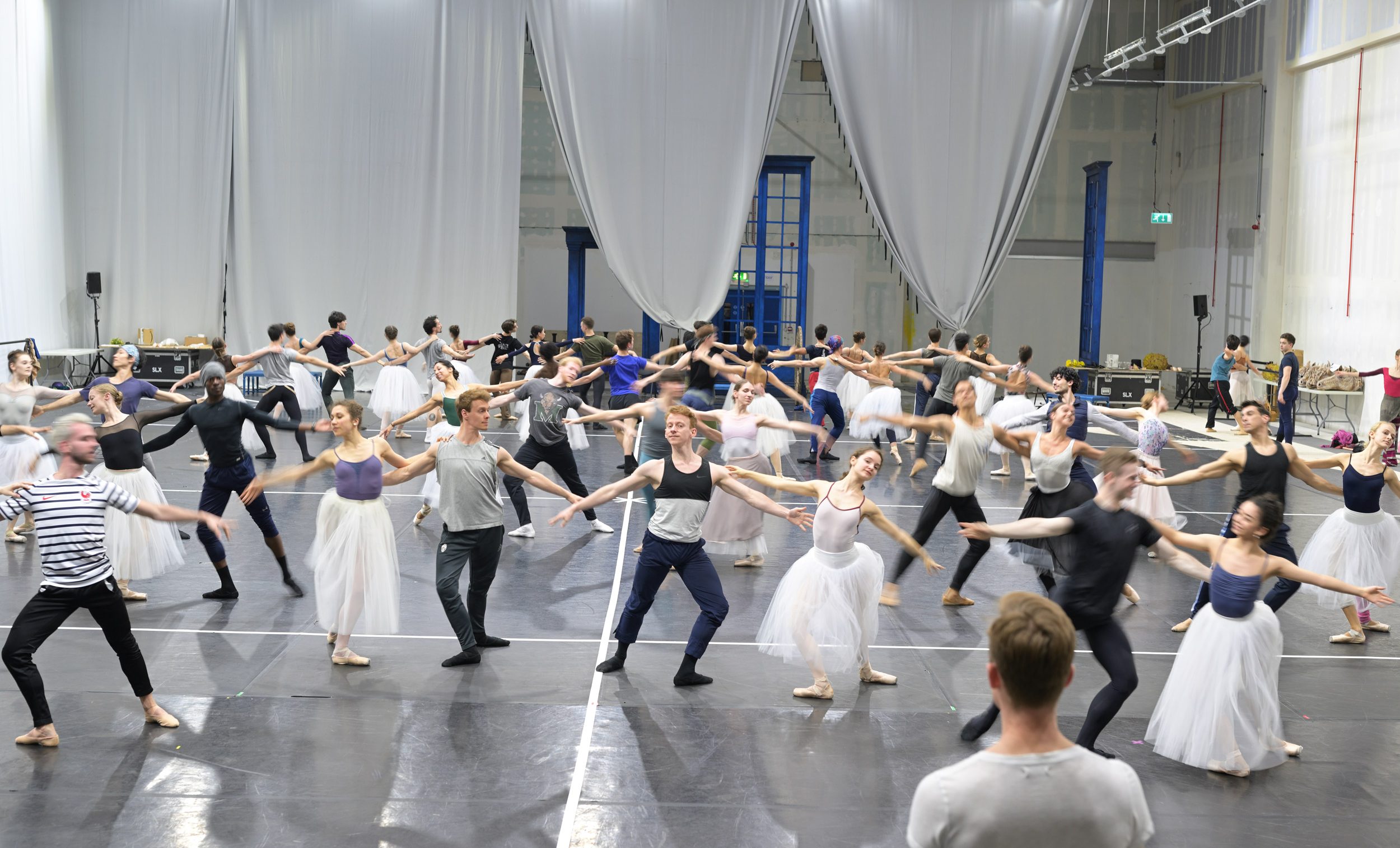 English National Ballet rehearsing Christopher Wheeldon's Cinderella in-the-round © Laurent Liotardo