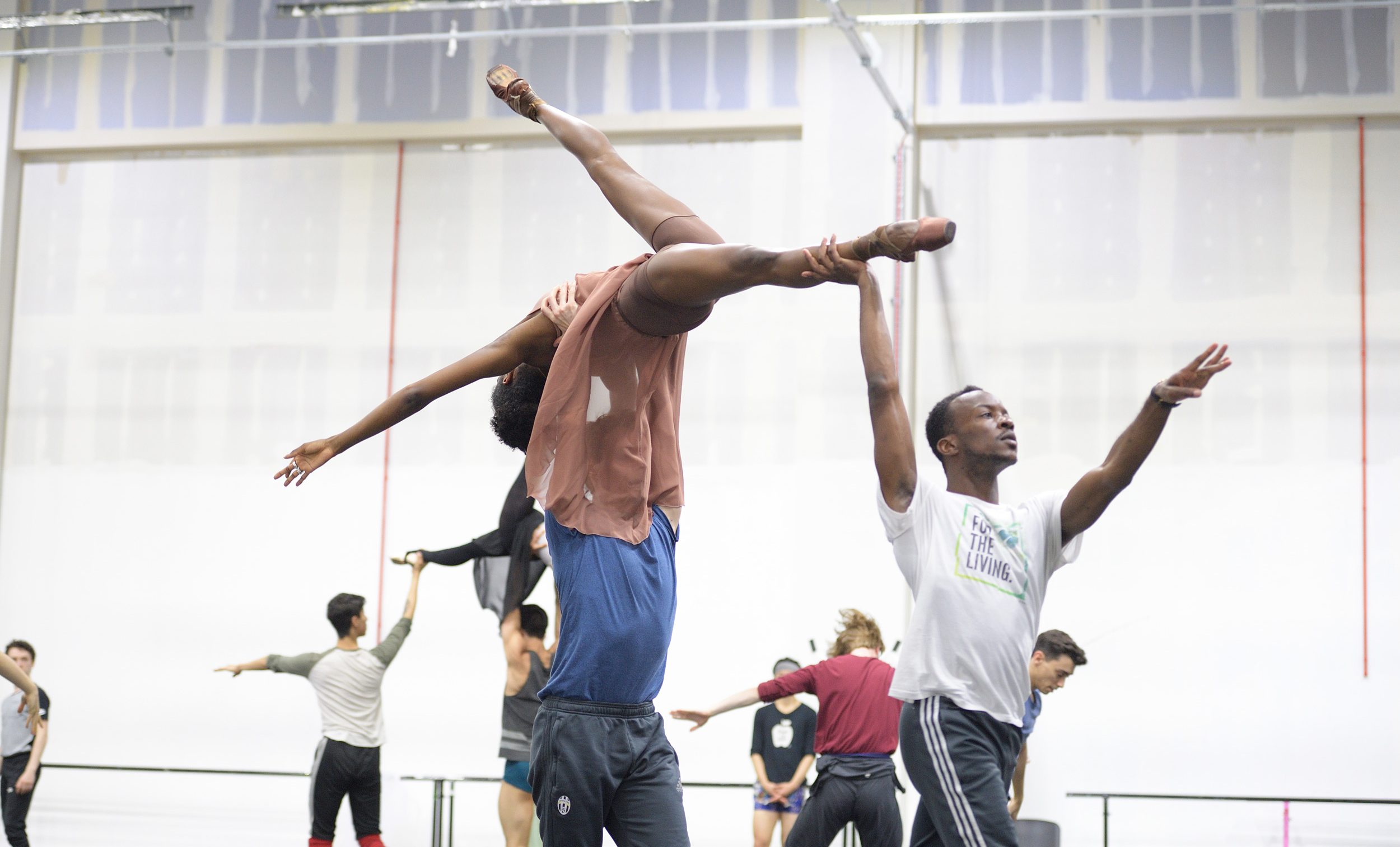 Precious Adams and Shevelle Dynott rehearsing Christopher Wheeldon's Cinderella © Laurent Liotardo