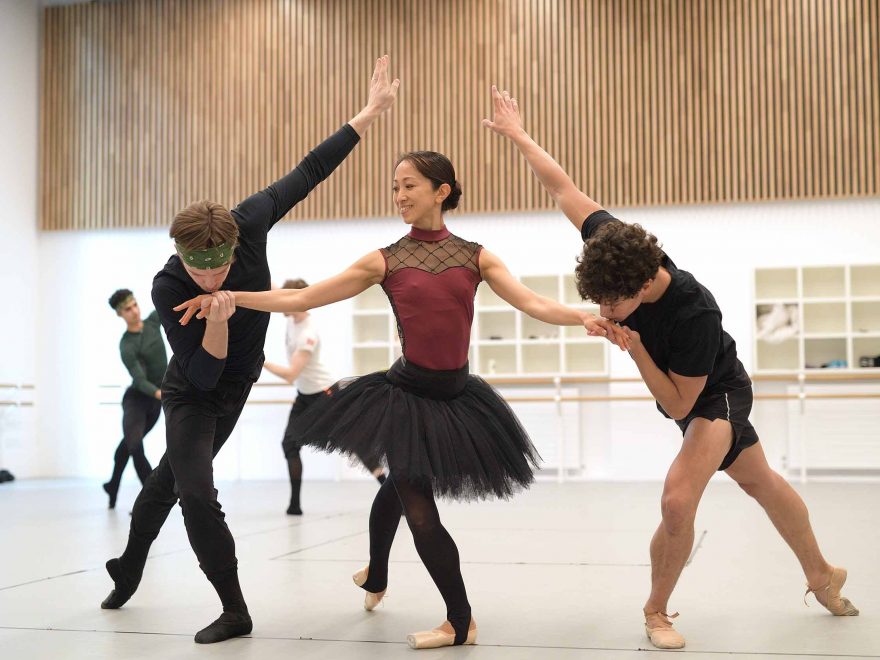 Joseph-Caley,-Erina-Takahshi-and-Isaac-Hernandez-rehearse-Etudes-English-National-Ballet's-70th-Anniversary-Gala-(c)-Laurent-Liotardo