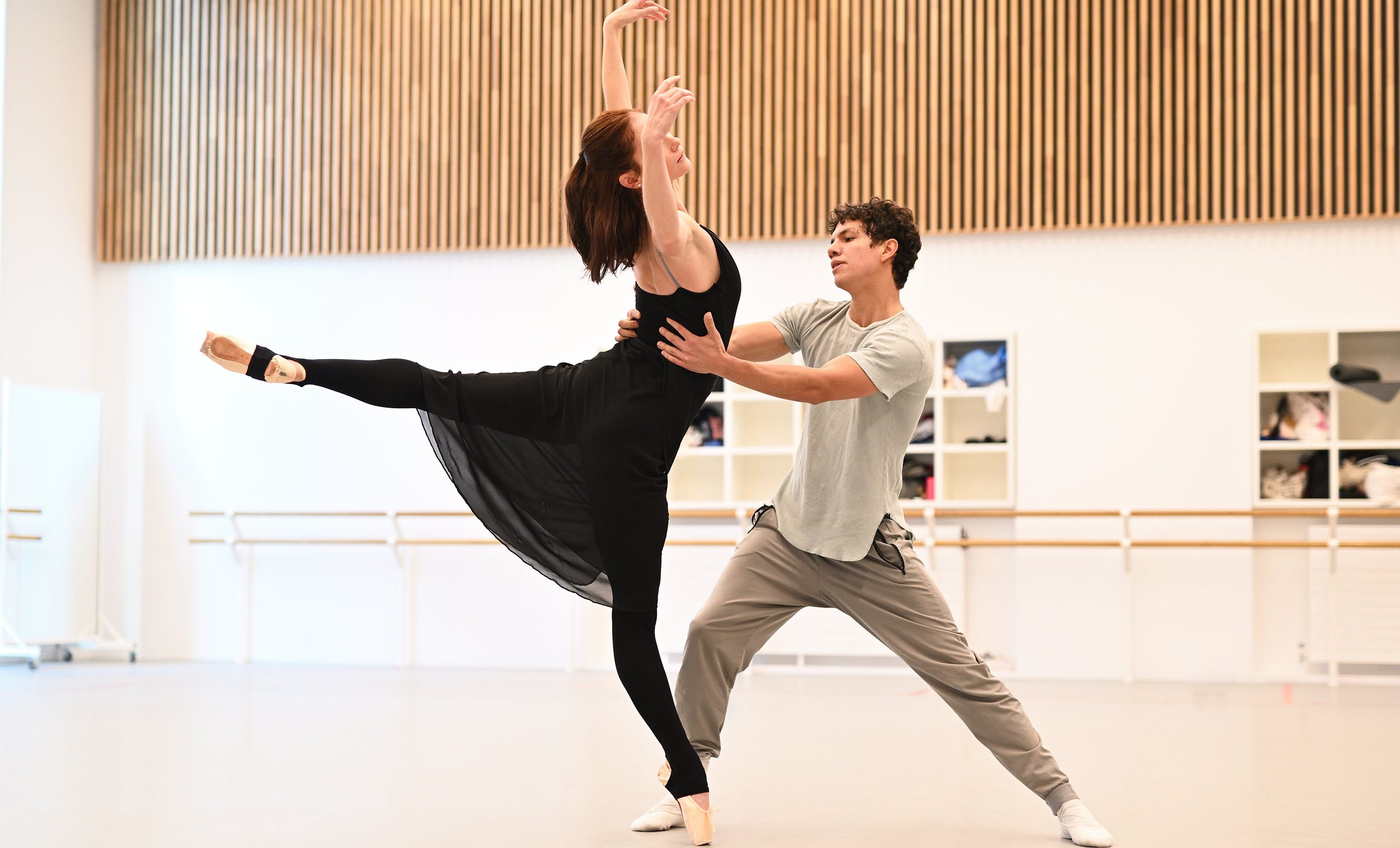 Alison McWhinney and Isaac Hernandez in rehearsals for Yuri Possokhov's 7