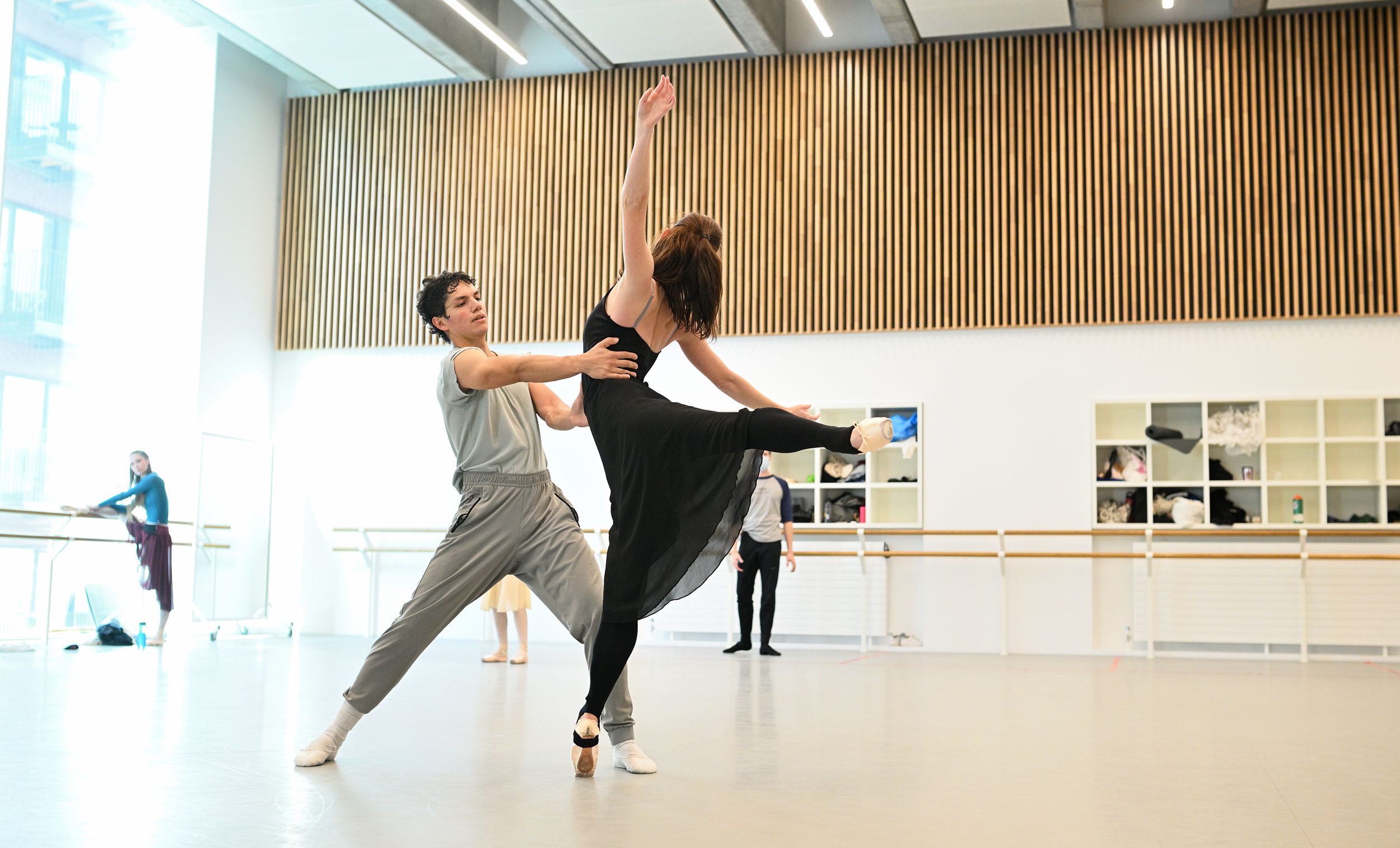 Isaac Hernández and Alison McWhinney in rehearsals for Yuri Possokhov's Senseless Kindness
