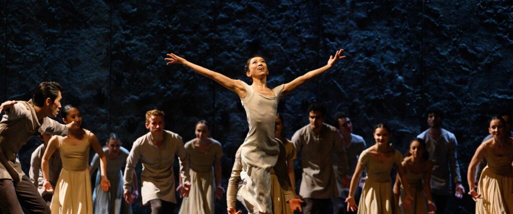 Erina Takahashi and English National Ballet in Akram Khan's Giselle, part of the 2024/2025 season © Laurent Liotardo