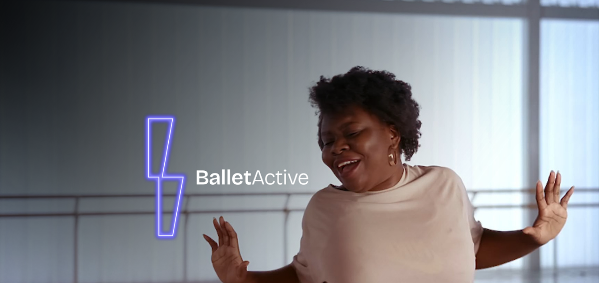 A woman dancing in a studio